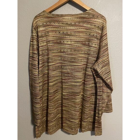 Coldwater Creek Light Sweater Womens 2X Multicolor Space Dye A Line Tunic NEW - Picture 2 of 8